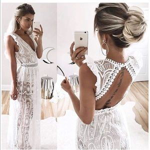 White lace dress